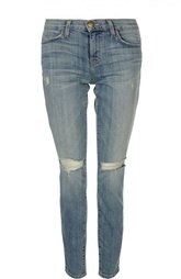 Прямые джинсы с потертостями Current/Elliott