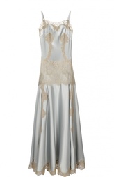 Платье-комбинация в пол с кружевной вставкой Dolce &amp; Gabbana