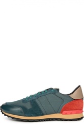 Кроссовки color block с кожаными вставками Valentino