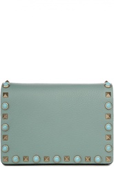 Кожаная сумка с металлическими шипами SLG Valentino