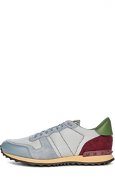 Кроссовки color block с кожаными вставками Valentino