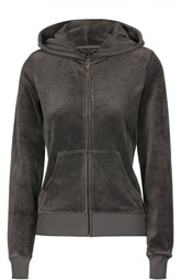 Велюровая куртка на молнии с капюшоном Juicy Couture