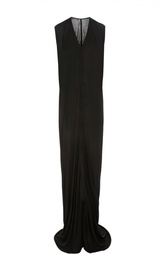 Прямое платье в пол с V-образным вырезом Rick Owens