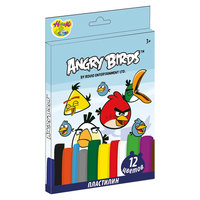 Пластилин 12 цв., Angry birds, CENTRUM