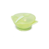Тарелочка на присоске с ложкой в комплекте, Nuby, салатовый