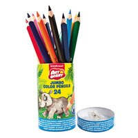 Карандаши треугольные короткие с точилкой Artberry, 24 цв Erich Krause