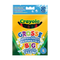 8  больших смываемых восковых мелков, Crayola
