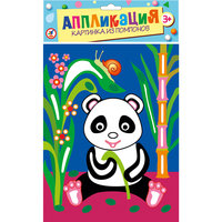 Аппликация из помпонов "Панда" Дрофа Медиа