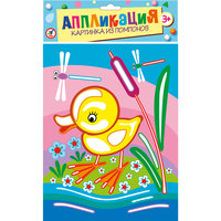 Аппликация из помпонов "Утёнок и стрекозы" Дрофа Медиа