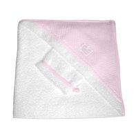 Махровое полотенце с уголком + варежка, Red Castle, розовый