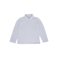 Футболка-поло с длинным рукавом для мальчика Белый снег