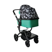 Коляска 2-в-1 SMART, Baby Hit, черный/зеленый