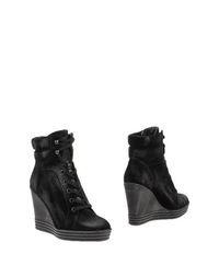Черные Полусапоги и высокие ботинки Hogan Rebel