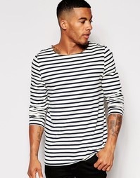 Лонгслив в полоску с вырезом лодочкой ASOS