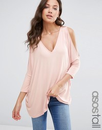 Супермягкий асимметричный oversize‑топ с вырезами на плечах ASOS TALL