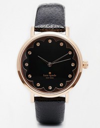 Часы с фестонами по краю циферблата Kate Spade Metro - Черный