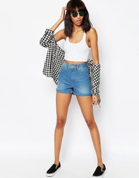 Джинсовые шорты в винтажном стиле ASOS - Kelly wash