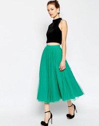 Многослойная юбка для выпускного из тюля ASOS WEDDING - Зеленый