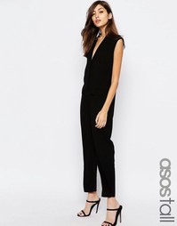 Комбинезон с запахом без рукавов ASOS TALL - Черный