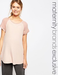 Трикотажная футболка свободного кроя Bluebelle Maternity - Розовый