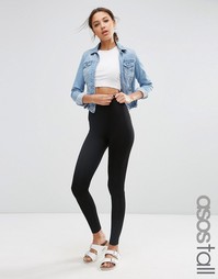 Длинные леггинсы с завышенной талией ASOS TALL - Черный