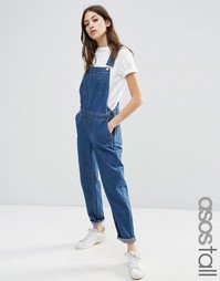 Джинсовый комбинезон из стираного денима ASOS TALL - Синий