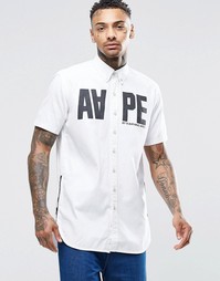 Классическая рубашка слим с короткими рукавами AAPE By A Bathing Ape