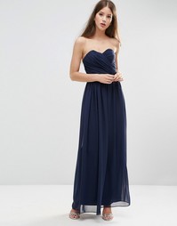 Платье-бандо макси ASOS WEDDING - Темно-синий