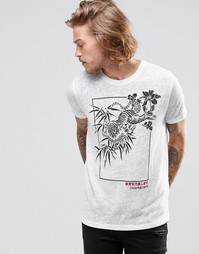 Футболка с принтом ASOS - Экрю