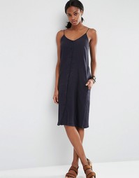 ASOS Sundress with Button Through Detail In Natural Fibre