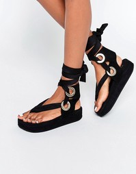 Черные сандалии на платформе KG By Kurt Geiger - Черный
