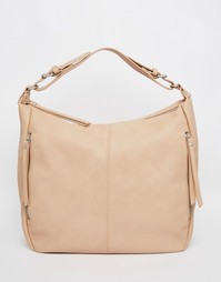 Pieces Slouch Hobo Shoulder Bag in Nude - Телесный
