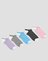 Набор из 5 пар носков пастельных цветов ASOS - Мульти