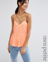 Топ с легкими сборками ASOS PEITTE - Peach