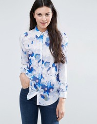 Блузка с синим цветочным принтом ASOS - Мульти