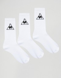 Набор из 3 пар носков с логотипом Le Coq Sportif - Белый