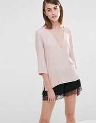 Кружевная блузка Selected Emro - Розовый