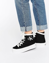 Черные высокие кроссовки Calvin Klein Jeans Zabrina - Черный