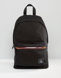 Черный холщовый рюкзак с переливающейся молнией ASOS - Черный