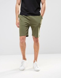 Трикотажные шорты ASOS - Выцветший оливковый
