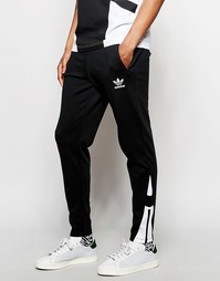 Спортивные штаны слим Аdidas Originals Bleached Out B45881 - Черный