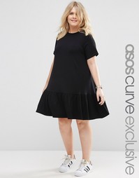 Свободное платье ASOS CURVE - Черный