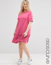 Свободное платье ASOS CURVE - Розовый