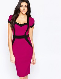 Paper Dolls Midi Pencil Dress with Contrast Panelling