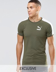 Футболка в стиле ретро Puma эксклюзивно для ASOS - Зеленый