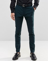 Суперузкие брюки стретч Selected Homme - Бутылочный зеленый