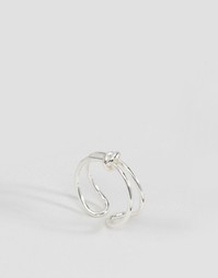 Кольцо с узлом ASOS - Серебряный