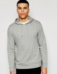 Худи из серой меланжевой ткани ASOS - Серый меланж