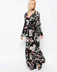 Платье макси с V-образным вырезом Glamorous