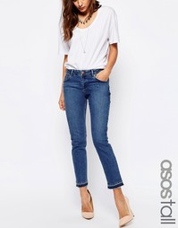 Синие джинсы бойфренда с необработанными краями ASOS TALL Kimmi